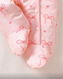 Pink Bow Love Print Newborn Baby 5-Piece Gift Set