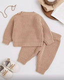 Newborn Baby Knit Sweater & Pants Set – 2 Pieces
