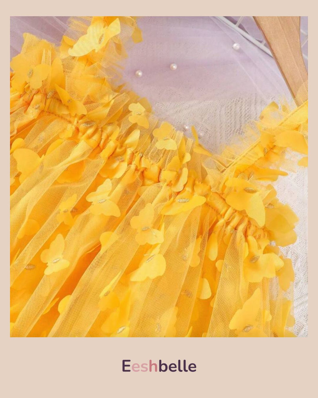 Baby Girl’s Butterfly Applique Stylish Tiered Dress