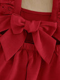 Newborn Baby Girl Bow Romper