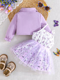 Baby Girls Butterfly 2-Piece Dress Set