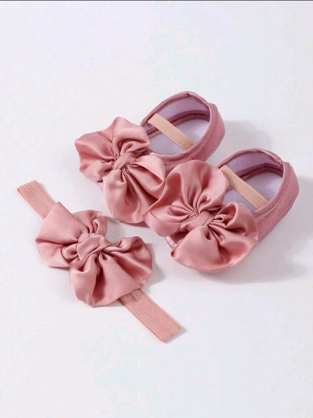 Baby Girl Bow Headband & Anti-Slip Socks Set