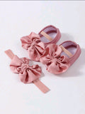 Baby Girl Bow Headband & Anti-Slip Socks Set