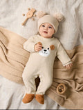 Newborn Unisex Bear Knit Jumpsuit
