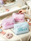 Aesthetic Striped Storage & Makeup Bag