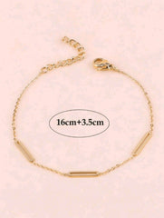 Women 18K Gold Plated Bamboo Style High Quality Bracelet