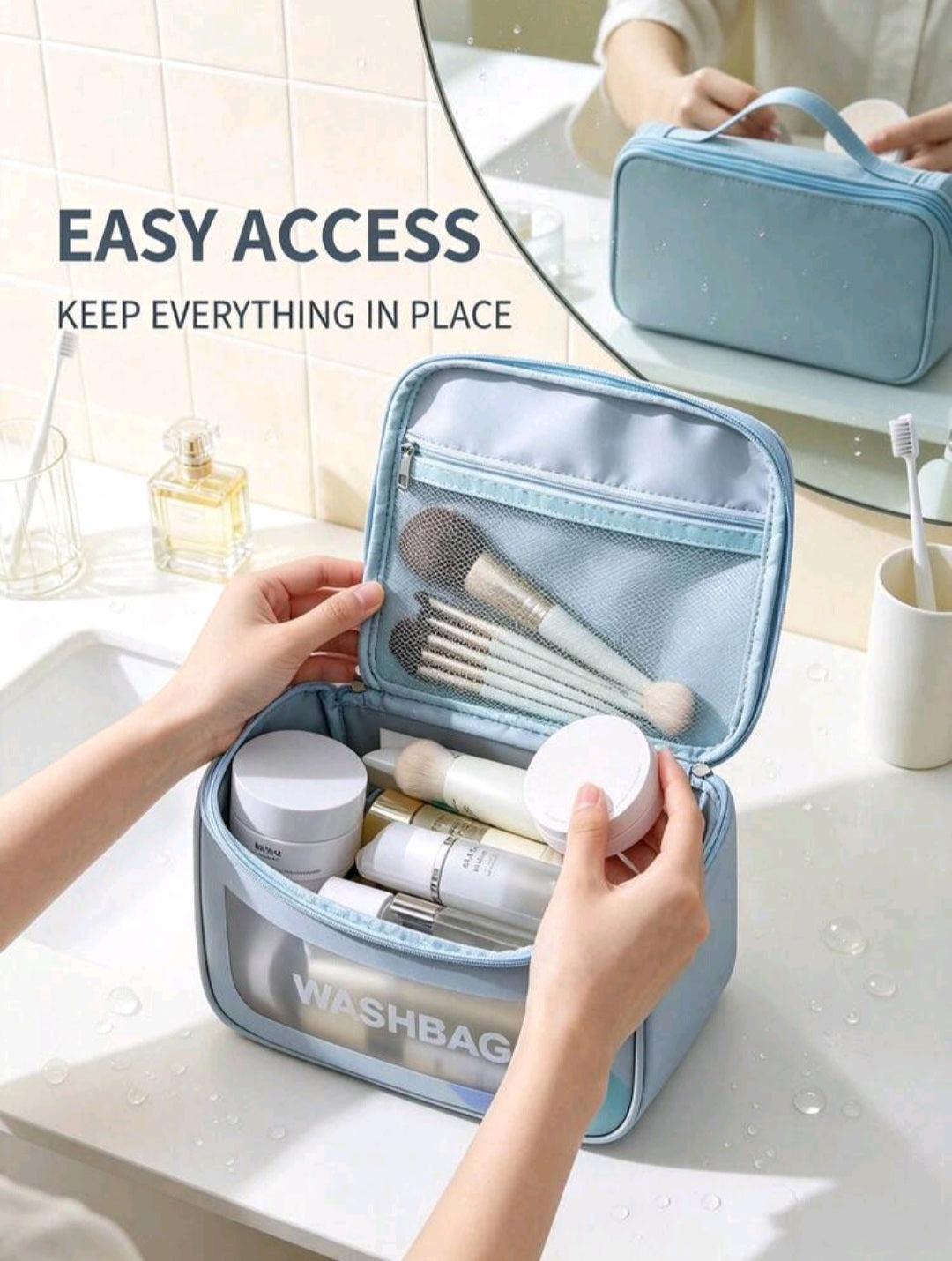 Large Capacity Travel Cosmetic Bag