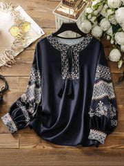 Women  Full Sleeve Placement Print Casual Shirt – Spring/Summer