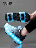 Kids Boys LED Light-Up Roller Skates