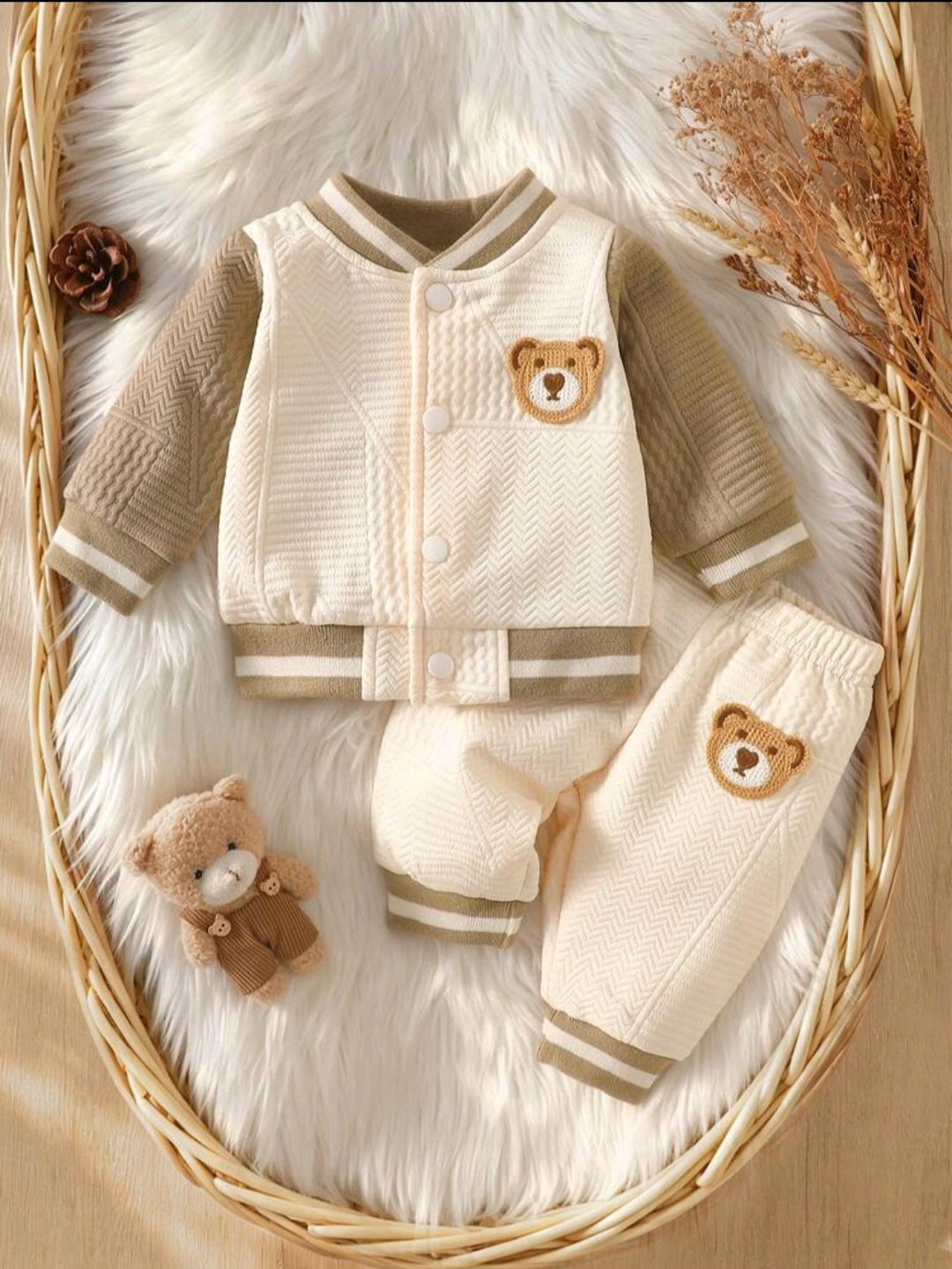 Newborn Baby Boy Teddy Bear Set
