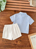 Newborn Baby Boy Striped Summer Set