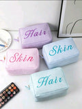 Aesthetic Striped Storage & Makeup Bag