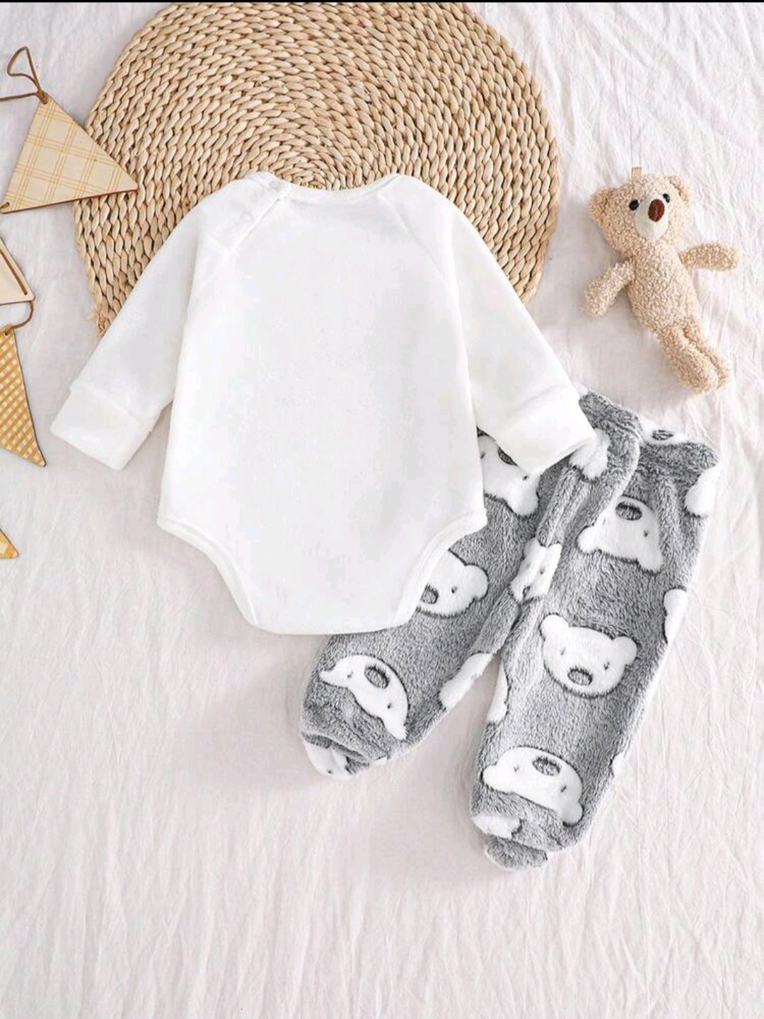 Baby Boys Bear Fleece 2-Piece Set