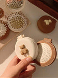 Cute Folding Hair Brush with Mirror