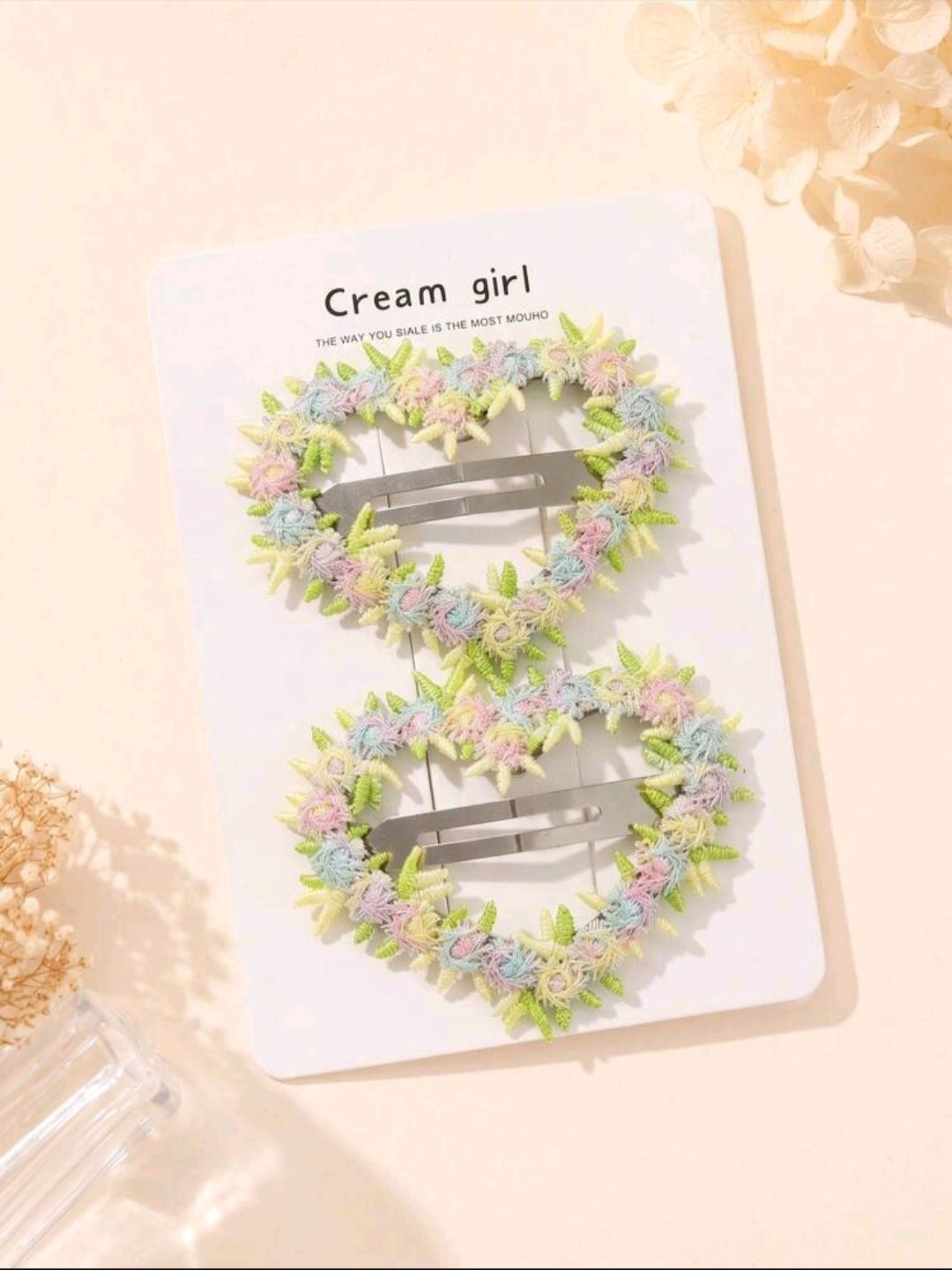 2-Piece Girls Heart Hair Clips