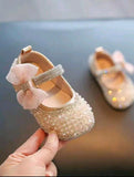 Baby Girls’ Shiny Bow Princess Shoes