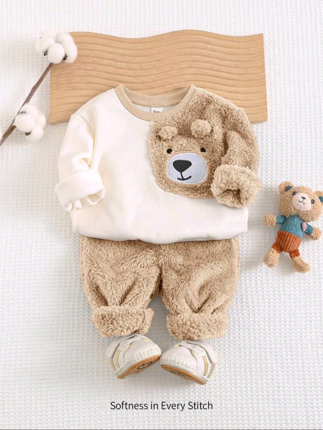Baby Boys Bear Print 2-Piece Set