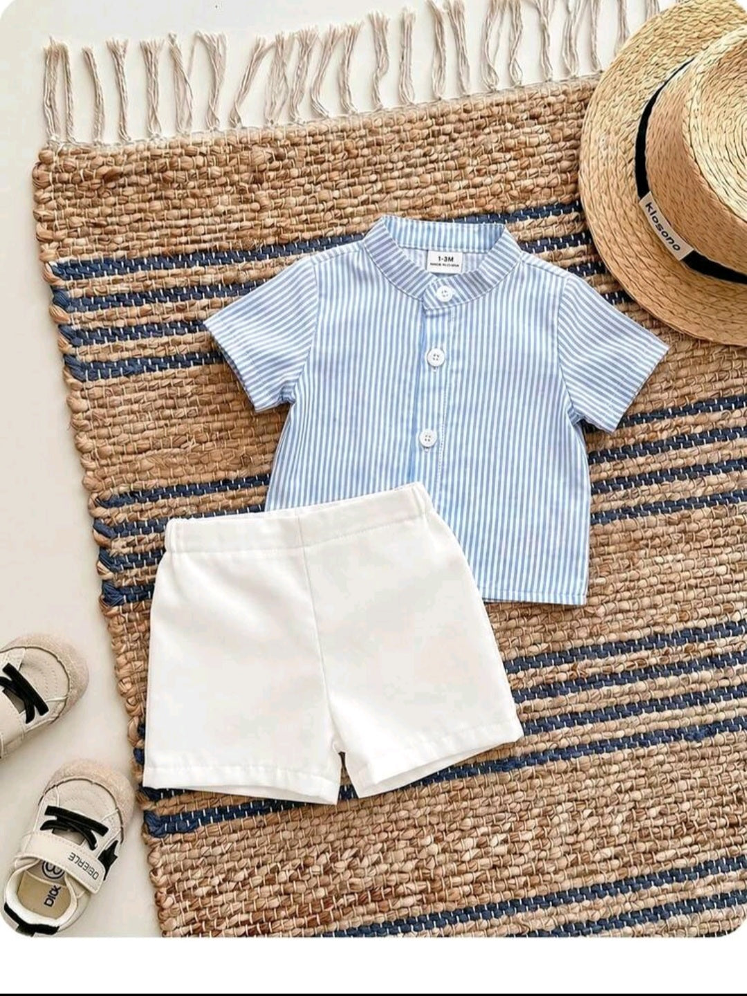 Newborn Baby Boy Striped Summer Set