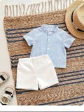Newborn Baby Boy Striped Summer Set