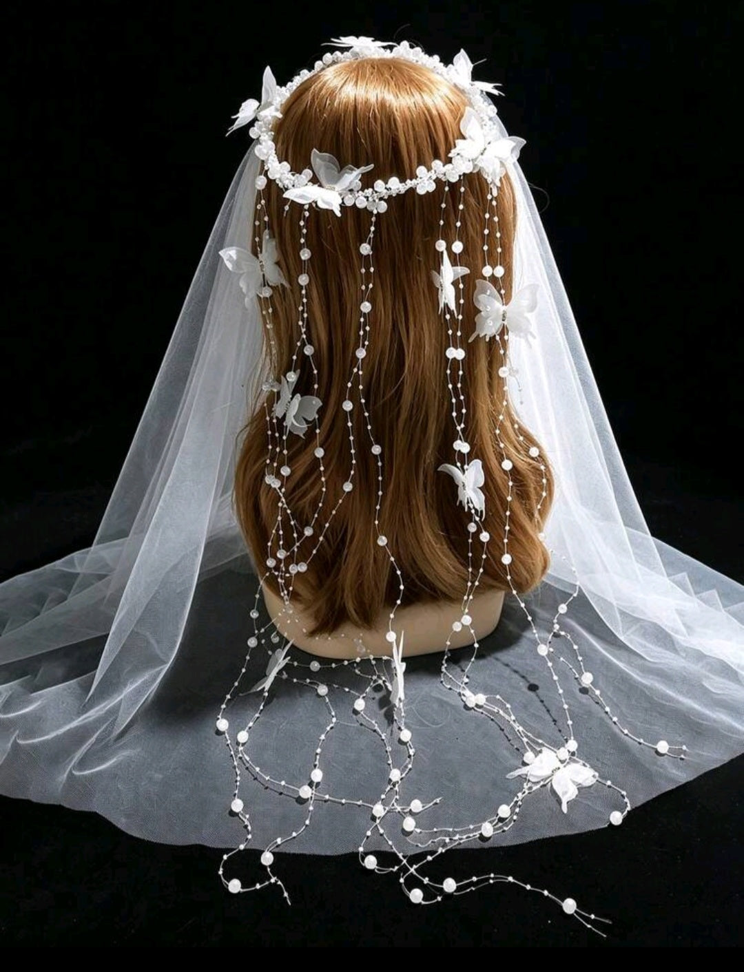 Butterfly Pearl Tassel Hair Comb