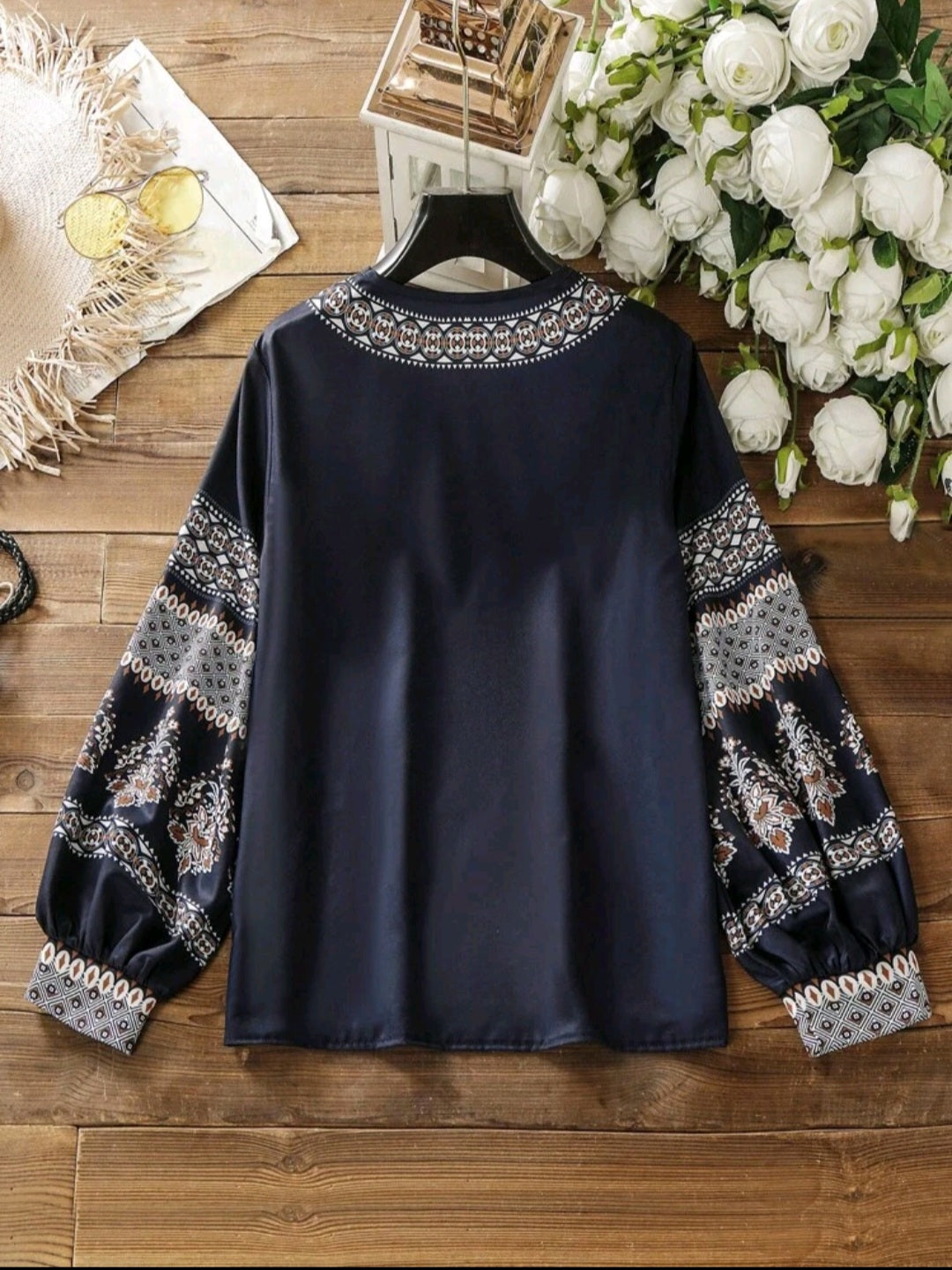 Women  Full Sleeve Placement Print Casual Shirt – Spring/Summer