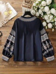 Women  Full Sleeve Placement Print Casual Shirt – Spring/Summer