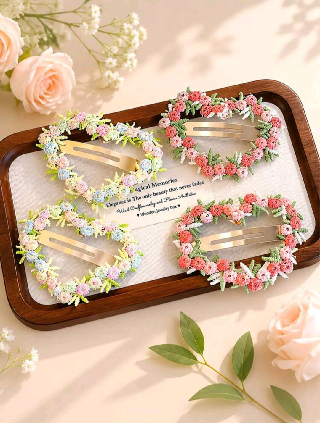 2-Piece Girls Heart Hair Clips