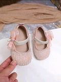 Baby Girls’ Shiny Bow Princess Shoes