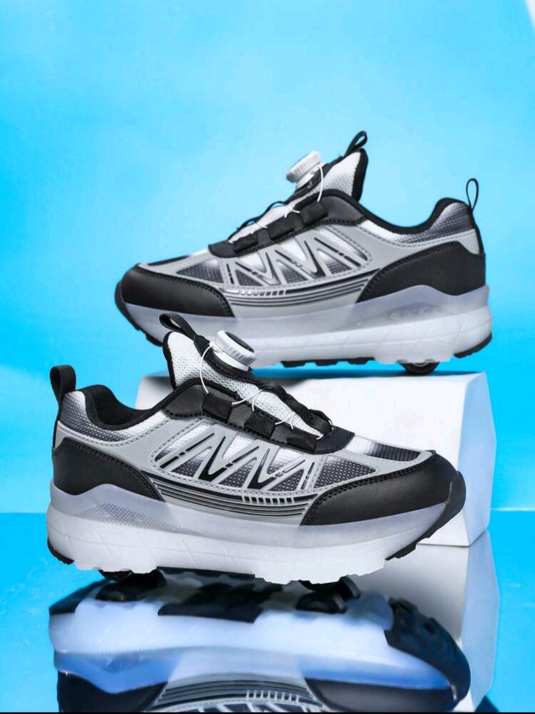 Kids Boys 4-Wheel Detachable Roller Skate Shoes