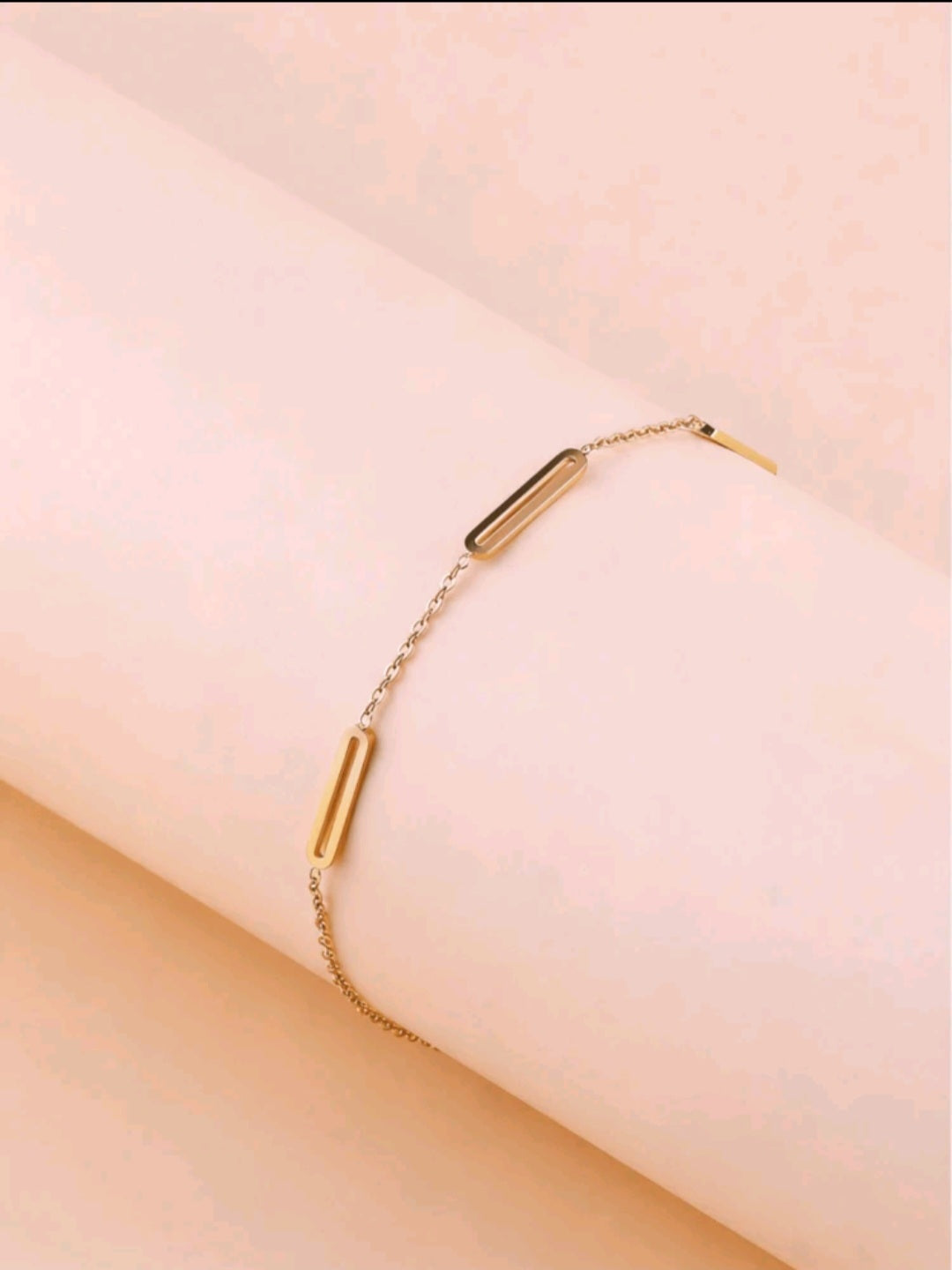 Women 18K Gold Plated Bamboo Style High Quality Bracelet