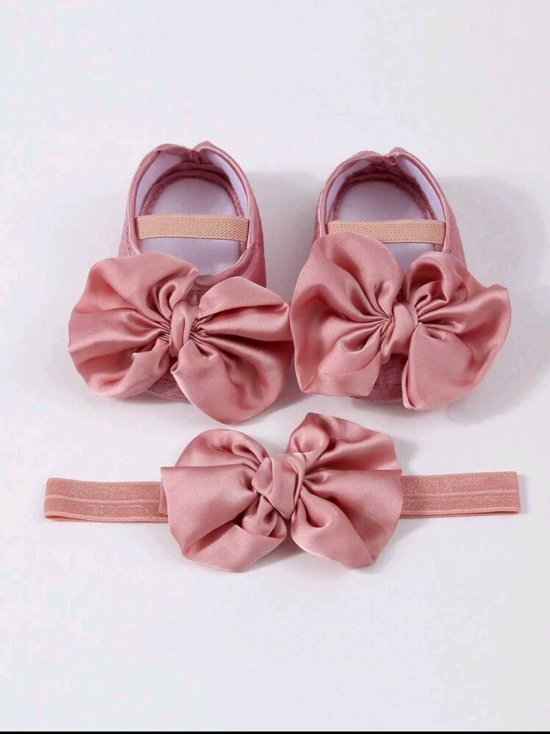 Baby Girl Bow Headband & Anti-Slip Socks Set