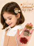 3-Piece Cute Autumn Hair Clip Set