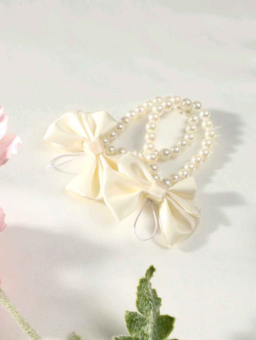 Newborn Baby Girl Pearl Bow Footwear